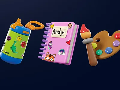 3D Icons 3d 3d illustration character design cinema 4d design illustration ilustracion kid