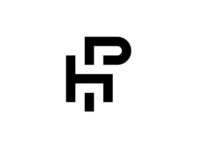 HP monogram logo brand branding design hp hp logo icon identity illustration letter hp lettering lettermark logo logo design monogram