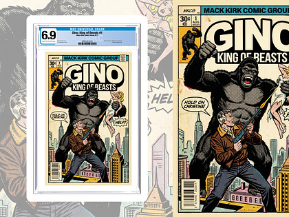 Vintage Comic Book Cover Design - Retro Superhero Art
