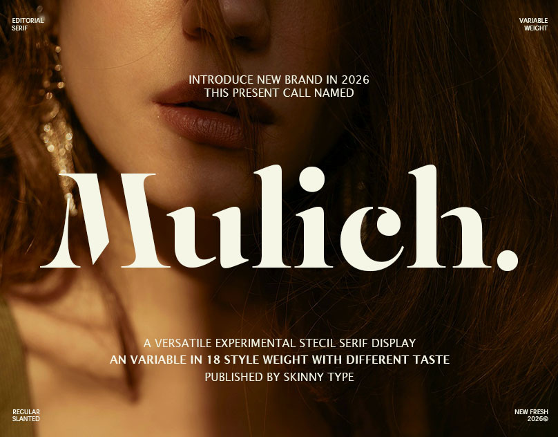 Mulich Serif Display | Variable Display Serif 3d animation branding calligraphy design display editorial font graphic design illustration logo motion graphics serif type design typeface typography ui variable