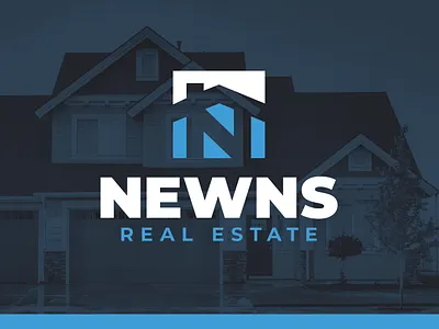 Newns Real Estate Logo branding graphic design house house logo identity logo real estate realty