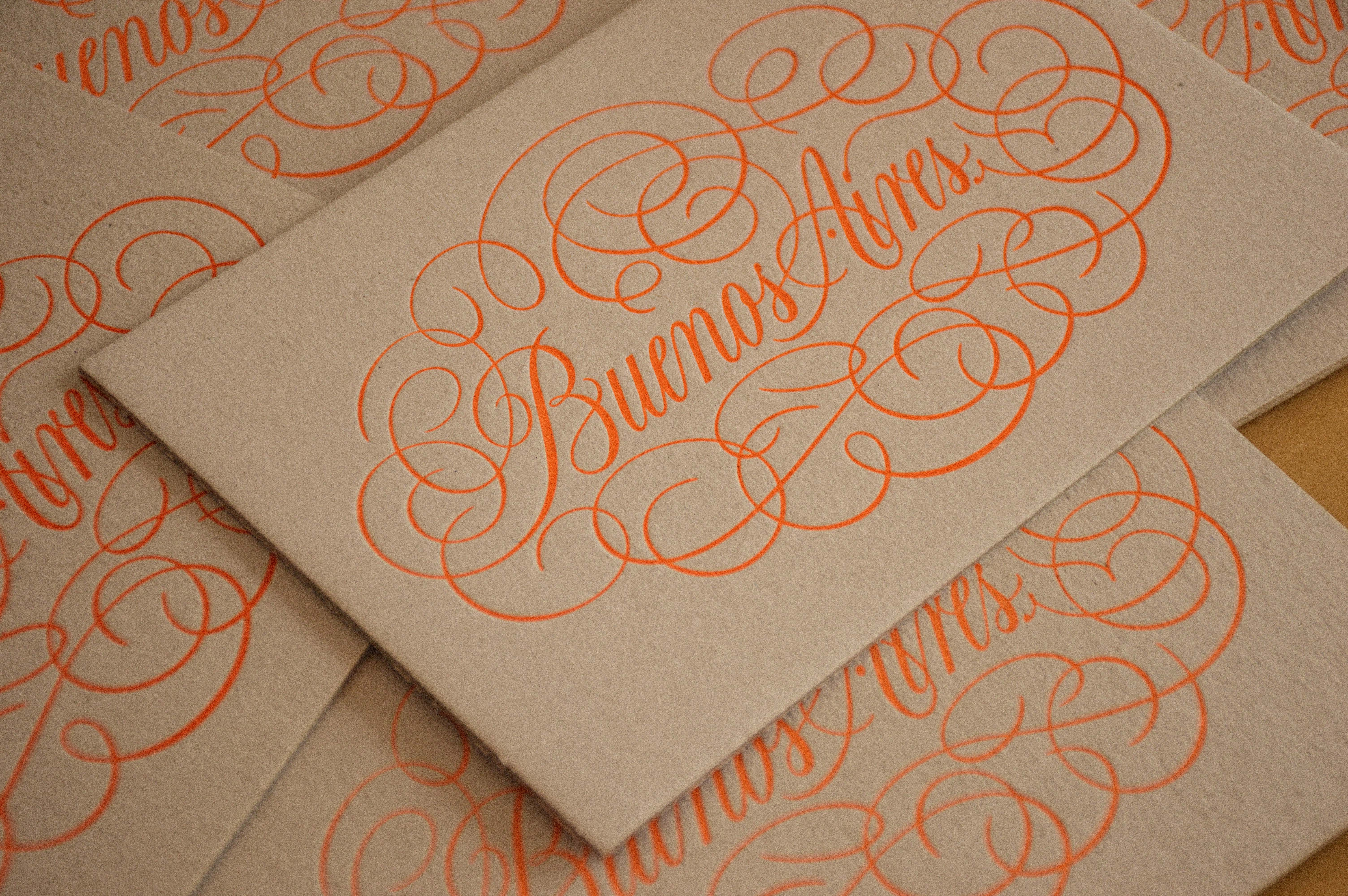 BA | Lettering Postcard | 26' edition design flourish graphic design hand drawn hand made lettering letterpress postcard print script type typography
