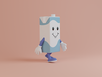 Milbo 3D 3d blender box cartoon character cute design food illustration milk product stylized