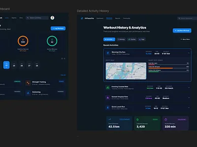 Fitness Tracker branding graphic design motion graphics ui