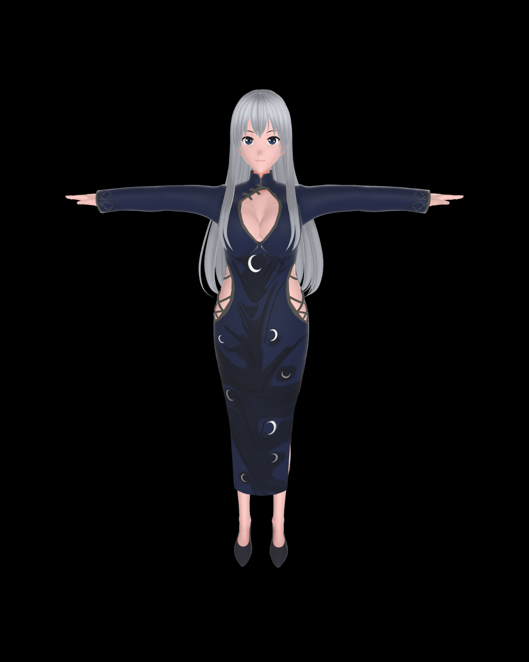 Moonveil for VRChat🌙 3d anime anime girl blender cartoon design graphic design moonveil motion graphics open for commission rig stallion studio limited vrchat
