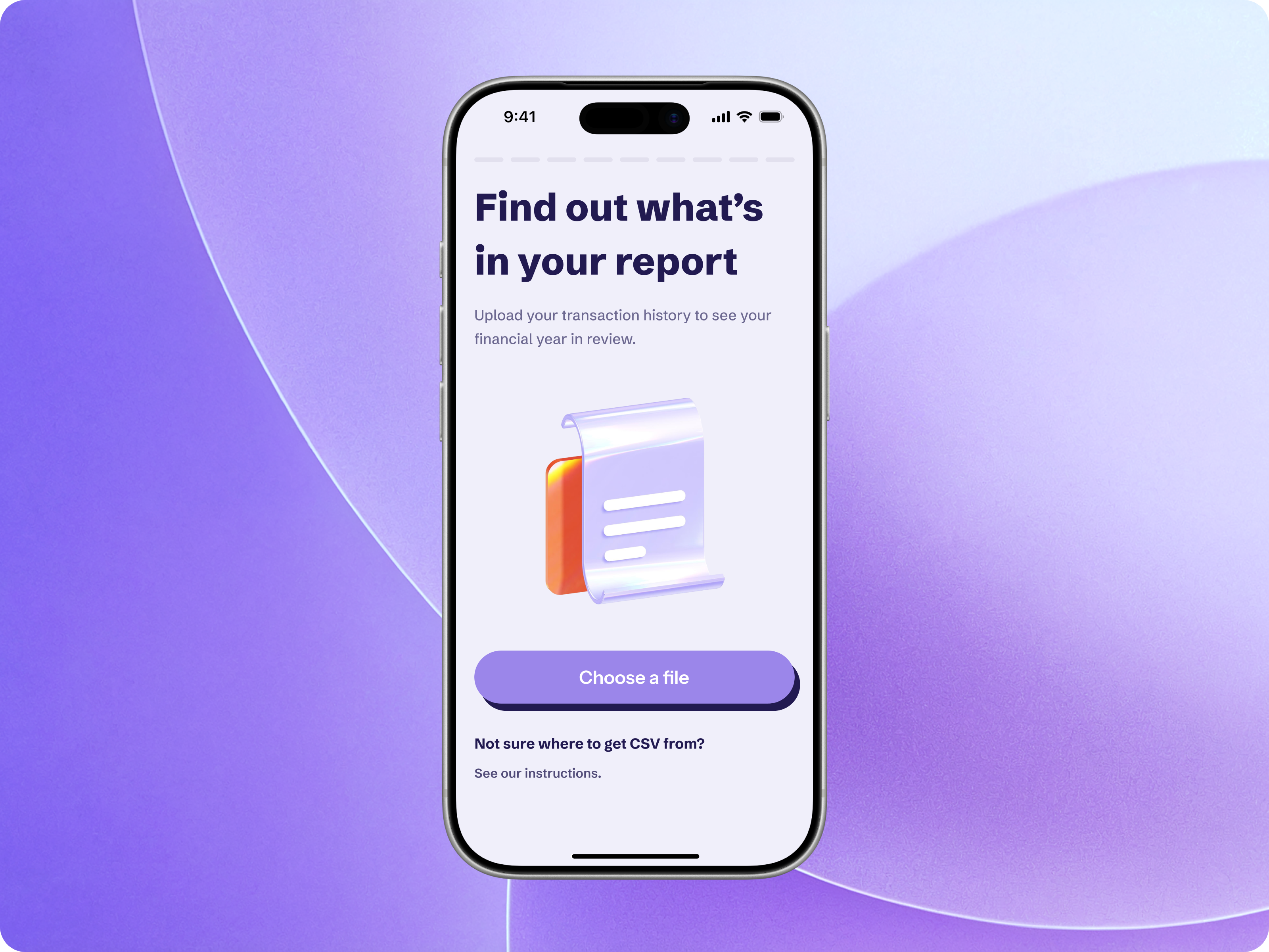CSV Upload Interface – Finance App UI, Report, Money wrapped banking data upload screen clean upload flow design csv import mobile interface figma fintech showcase finance insights app ui financial report generator app fintech app upload ui ios finance app concept minimal fintech onboarding mobile file upload design personal finance mobile ui transaction history import