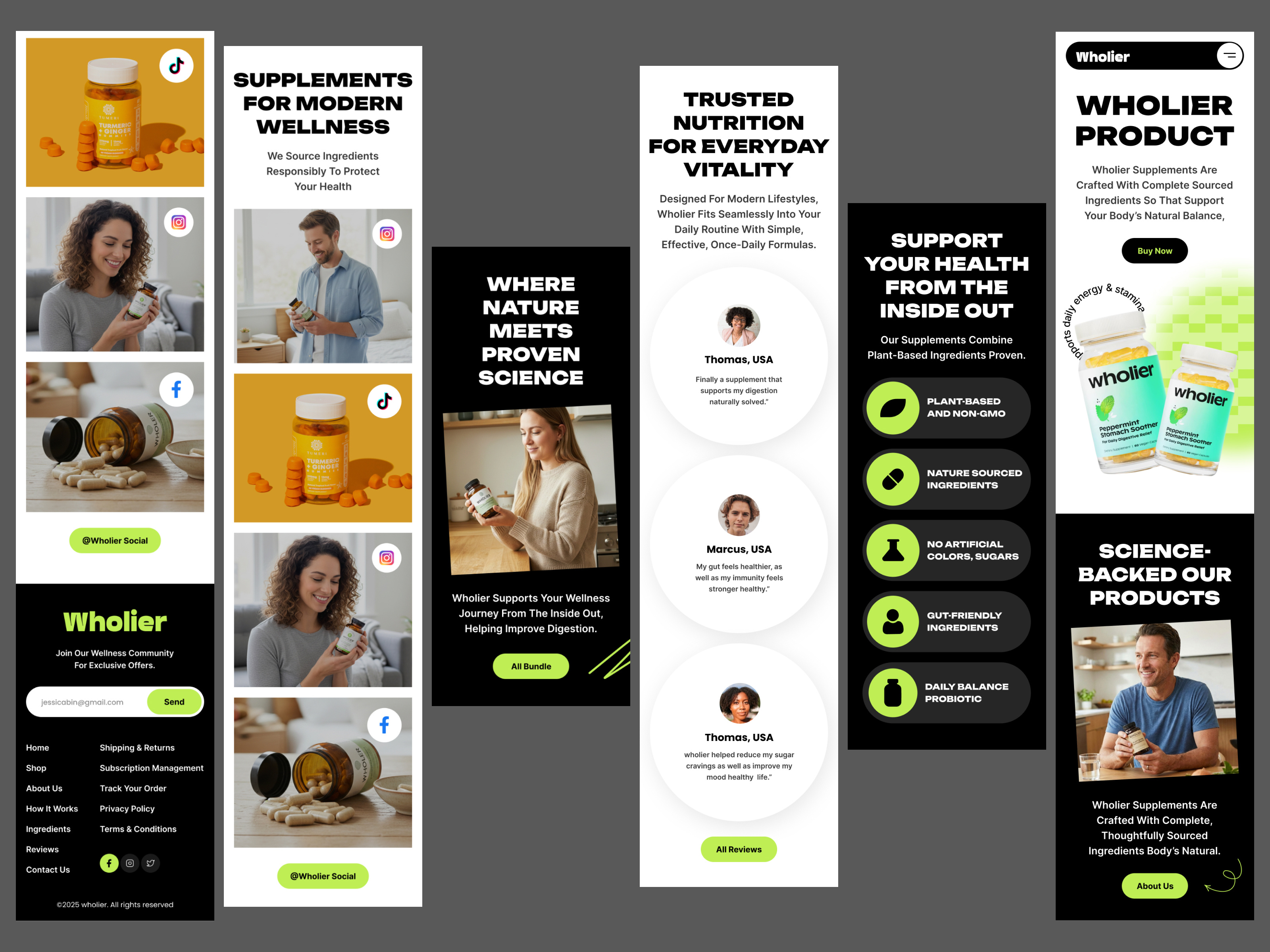 Example of Wellness web design - Responsive design