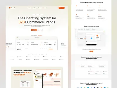 Moonwalk — B2B eCommerce Management SaaS Website Design b2b ecommerce b2b platform b2b saas crm dashboard dashboard design ecommerce platform ecommerce ui ecommerce website inventory management landing page design product design saas dashboard saas landing page saas ui saas website design ui ux design web app design web design website ui design wholesale platform