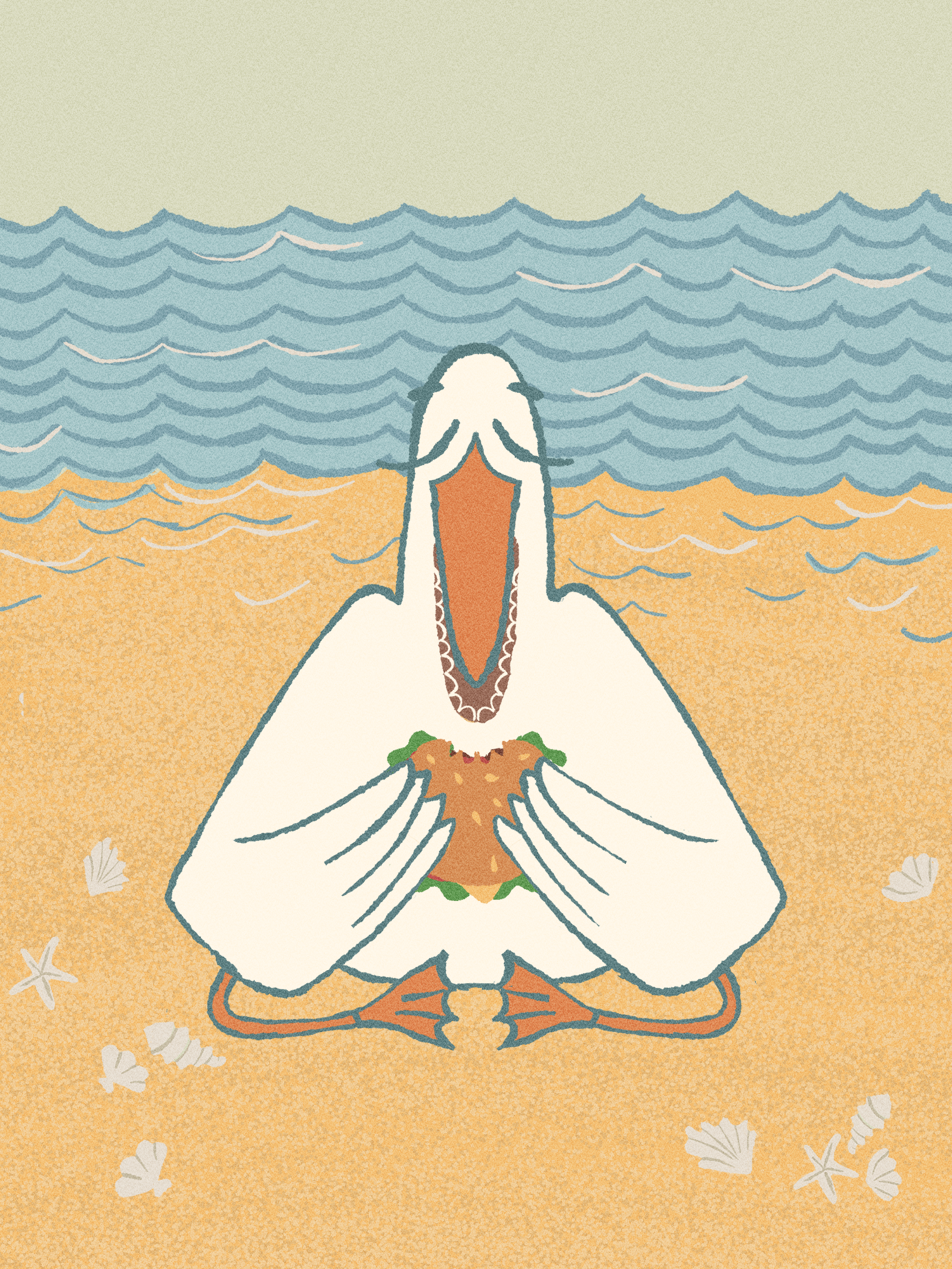 Hungry seagull
