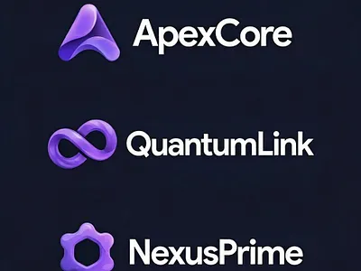 Purple Logo Examples 3d apex branding company company logo design graphic design hire hire a graphic designer hire a logo designer illustration logo logo design logo designers logos logotipo logotype nexus quantum vector