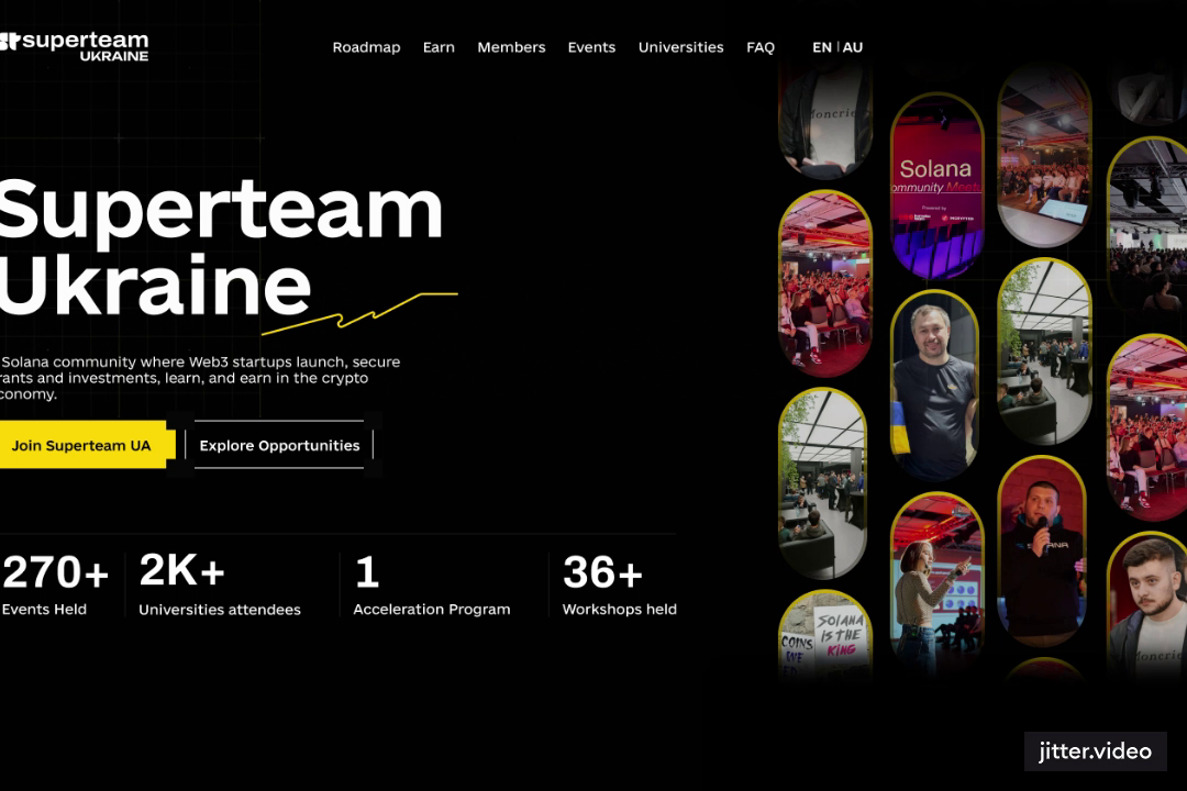 Web3 Community Landing Page Design - Superteam Ukraine