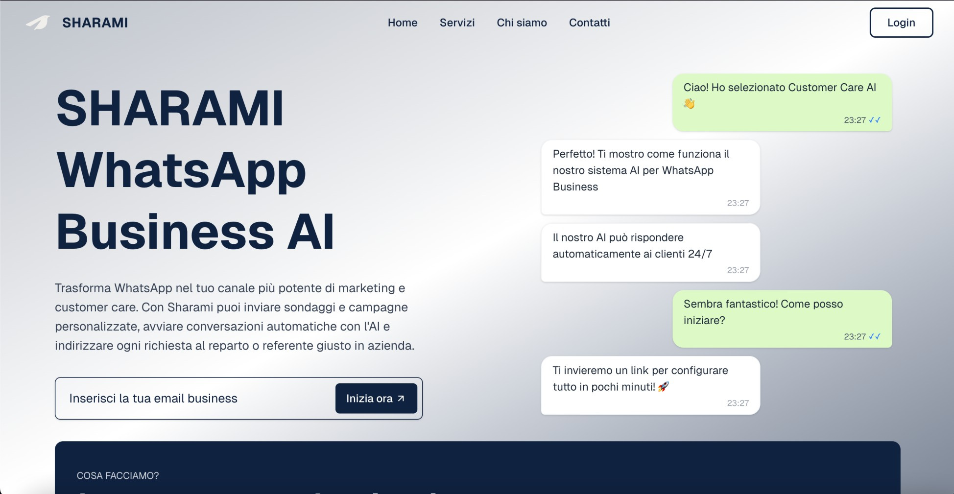 Sharami landing page
