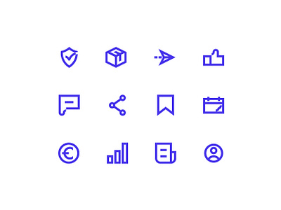 Je n'aime pas - Iconography 01 accounting blue branding icon icon set iconography illustrator