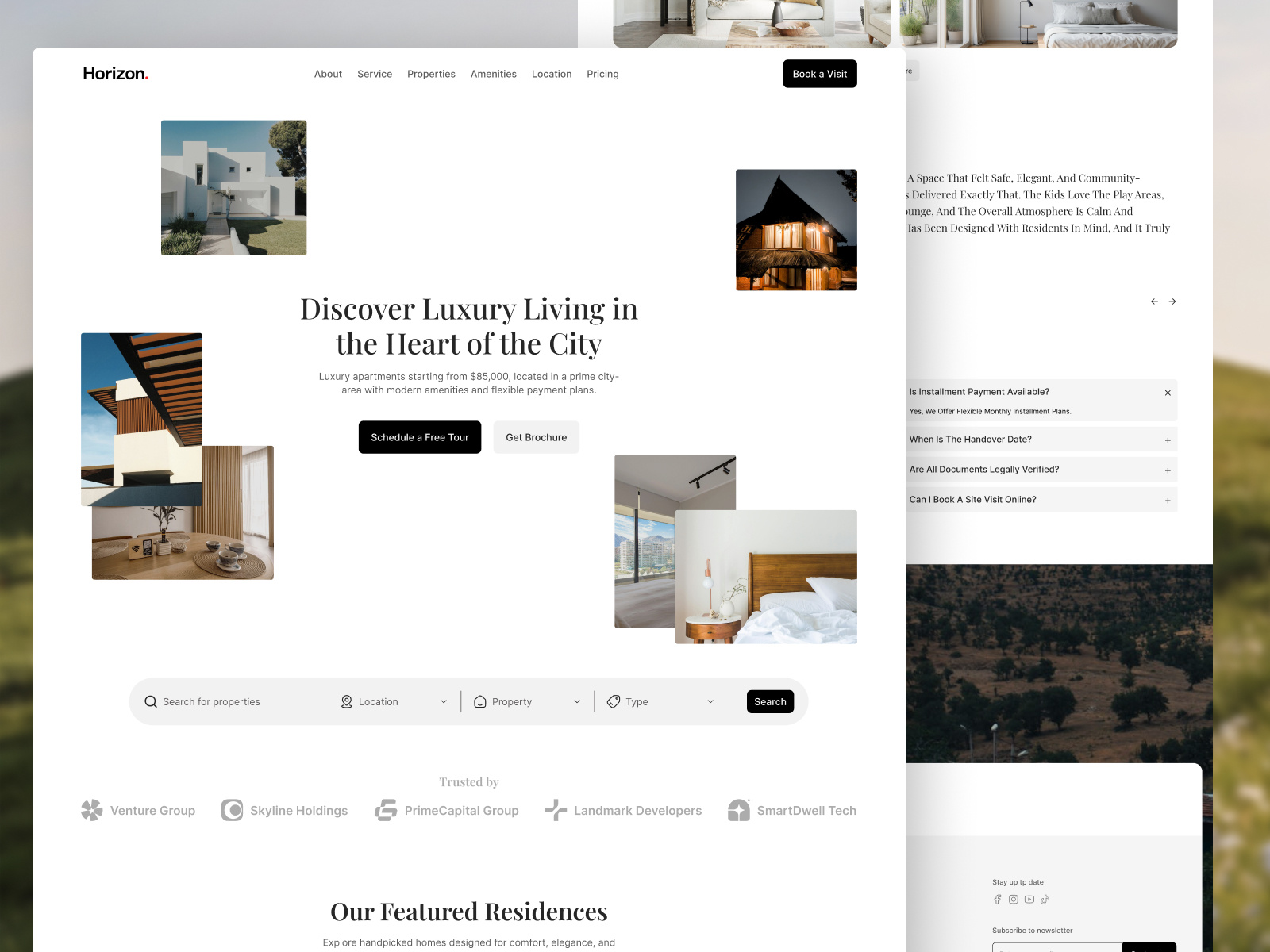 Example of Website And Landing Page Design
