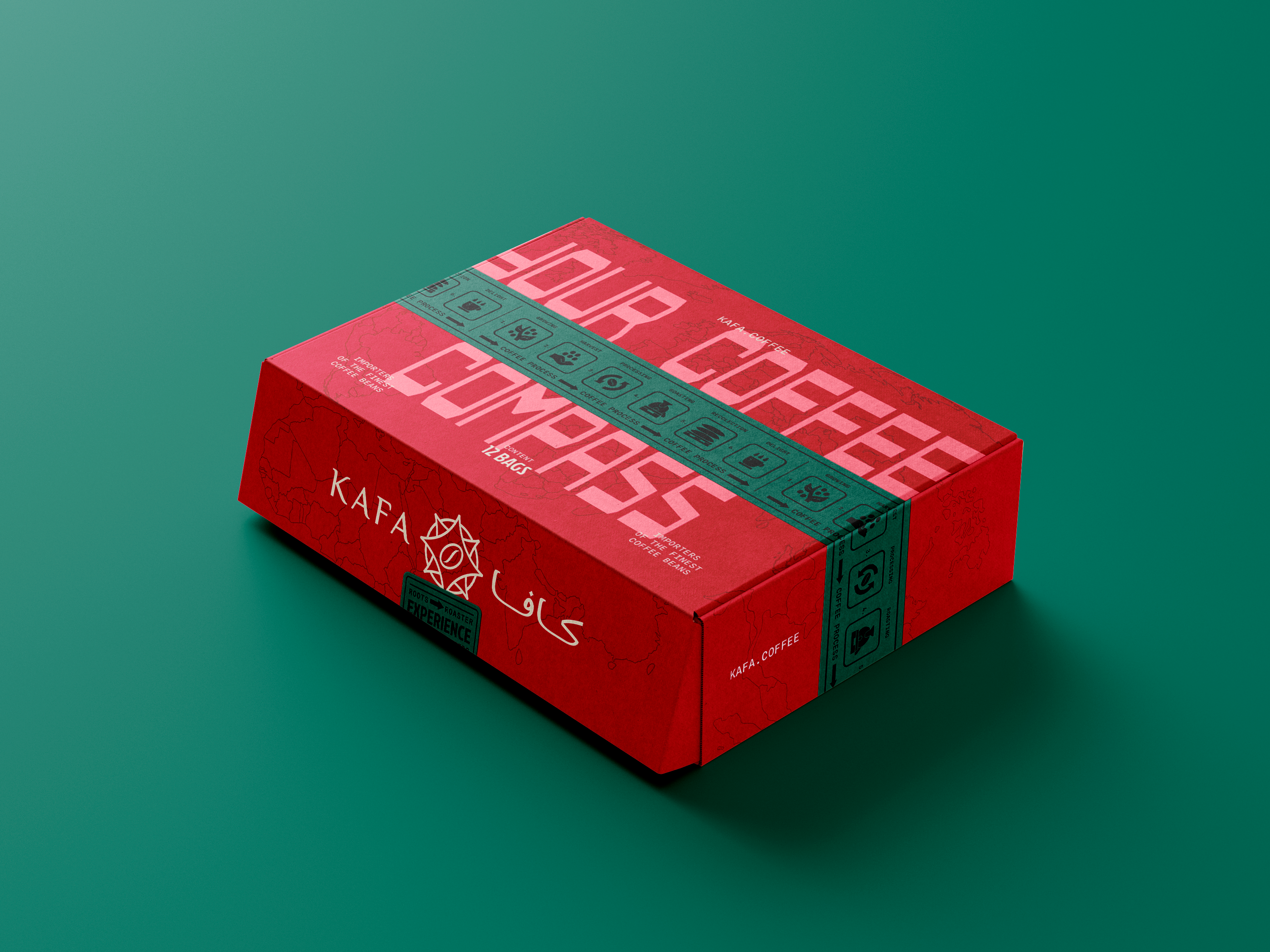 Kafa - Packaging arab box branding coffee graphic design kafa packaging process typography