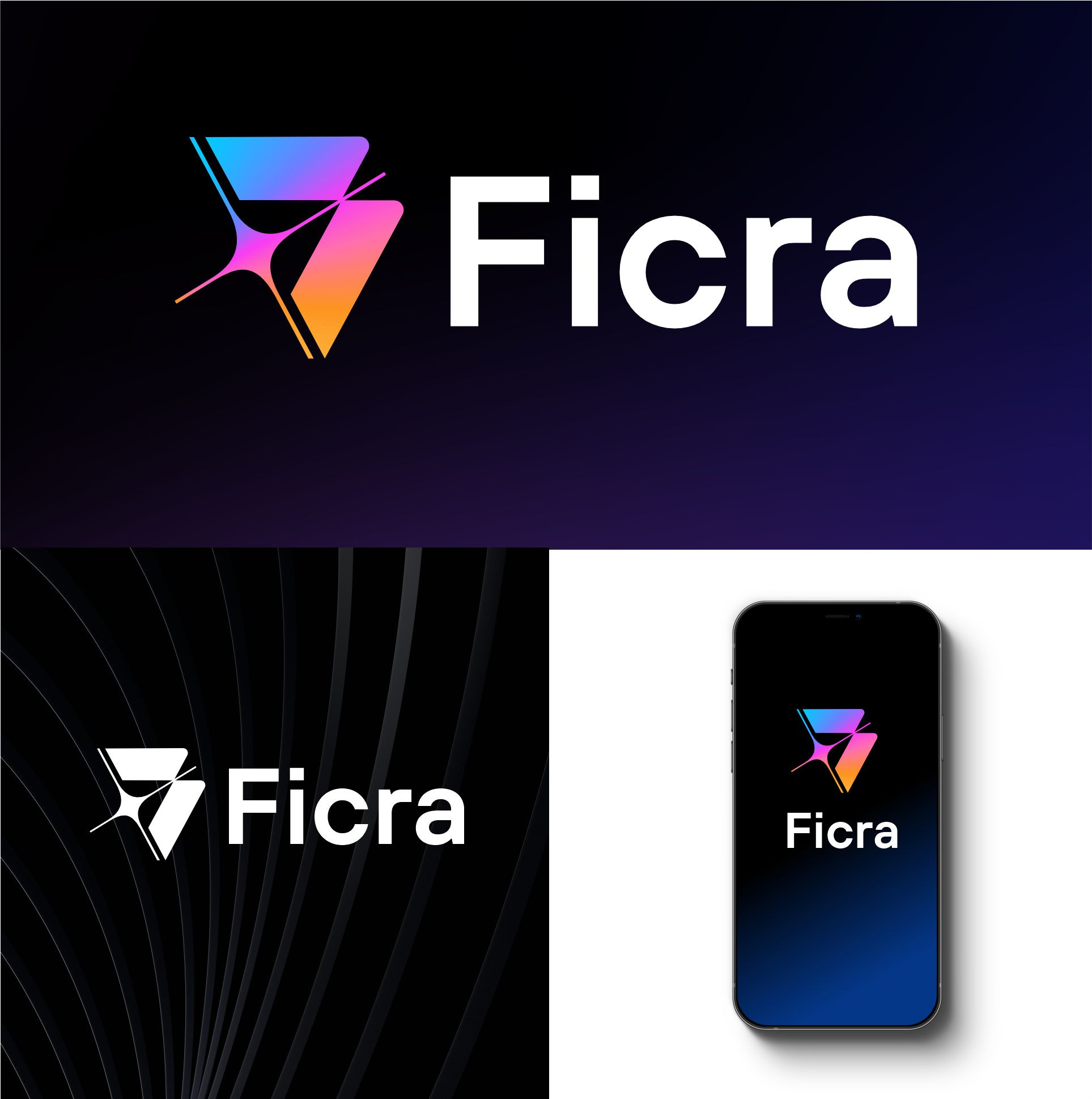 Letter F ai logo abstractlogo ailogo digitallogo fintechlogo geometriclogo letterflogo starlogo techbirdlogo