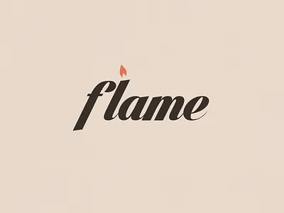 Flame | Typographical Poster flame graphics illustration letters poster sans serif simple text typography word