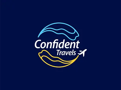 Confident Travels Minimalist logo 3d animation branding design graphic design illustration logo motion graphics ui vector