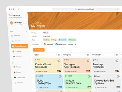 Task Management Dashboard dashboard management productivity project management task task management task manager tasks todo todo list web