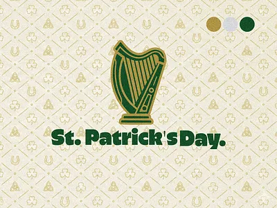 St. Patrick’s Day | Mini Brand Identity & Logo Design branding dribbble warm up dribbble weekly warm up gold grain graphic design green harp ireland logo lucky minibrand patterndesign shamrock stpatricksday theorykee typography vectorart visualidentity