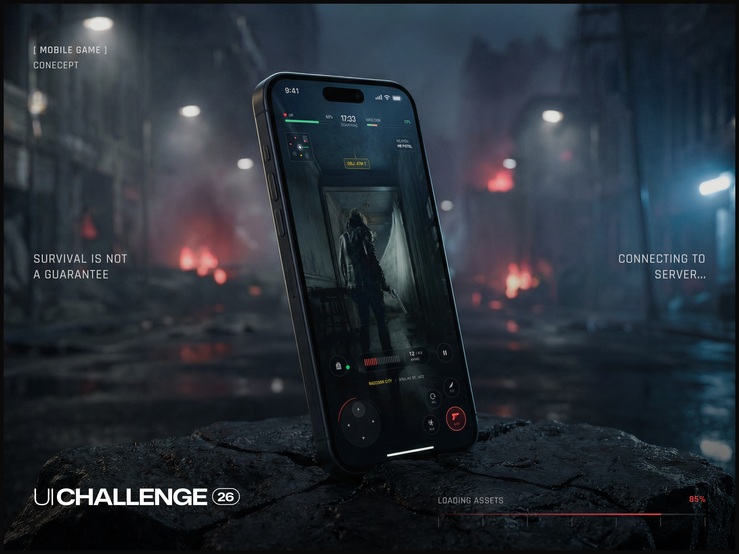 Let's play ? Concept Mobile Game brazil figma make ia design mobile game re9 requiem resident evil ui uidesign uxui