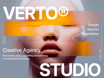 Verto - Creative Agency Website Template | Web UI Kit creative agency creative portfolio design design studio design system digital agency figma framer freelancer interface landing page startup template ui ui design ui kit uiux web design web template website