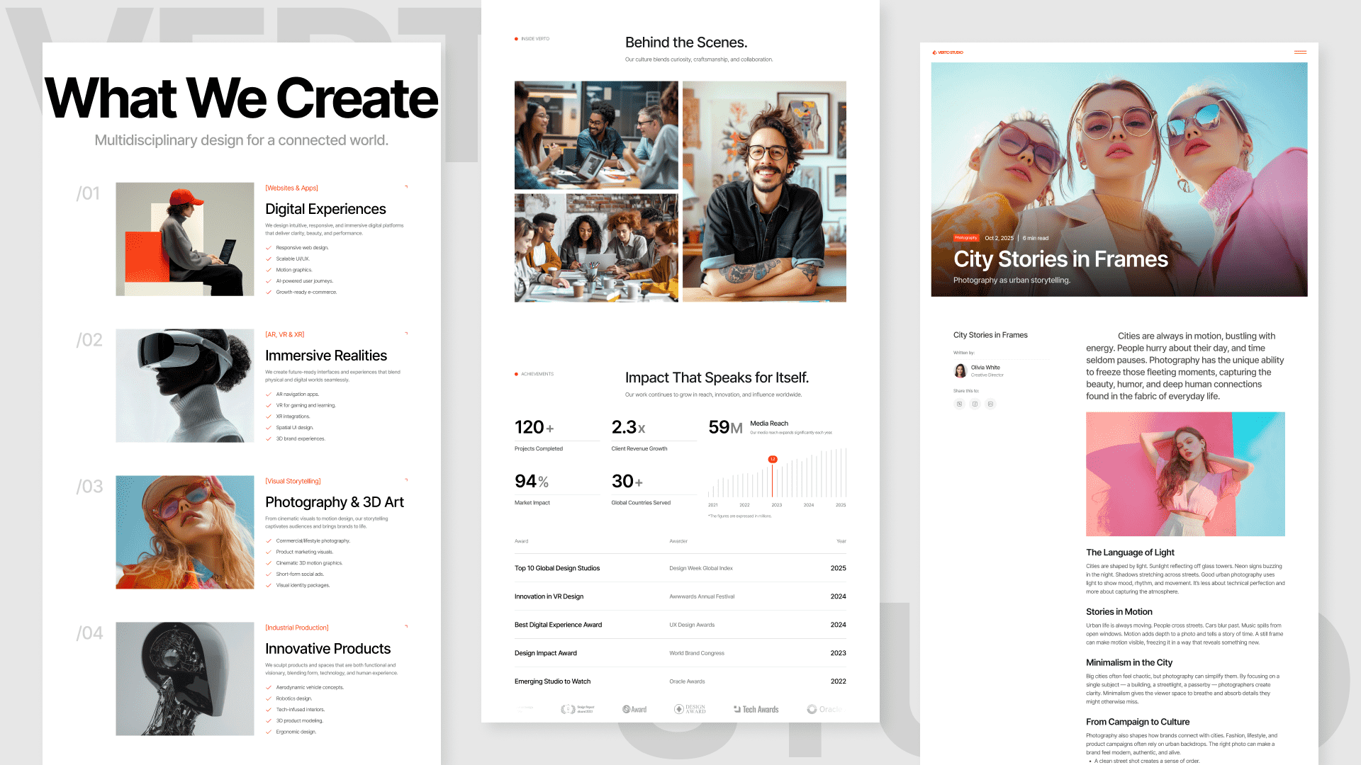 Example of Creative Agency Website Design Template
