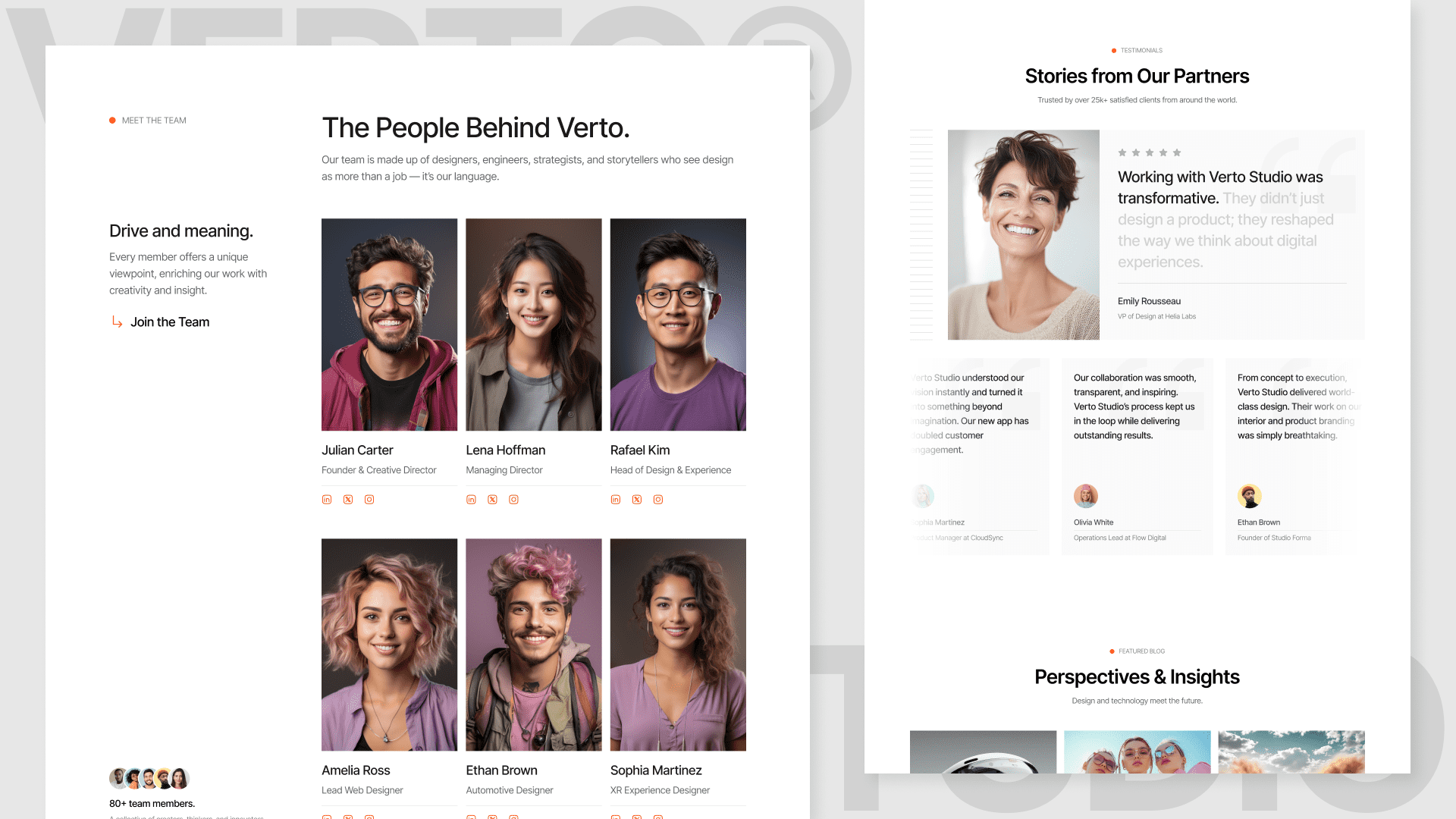 Example of Creative Agency Website Design Template