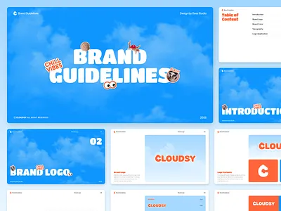 Cloudsy - Logo Design and Brand Guideline blockchain brand colour brand guideline brand identity branding crypto gassstudio guideline logo marketplace nft social app social media typography web3