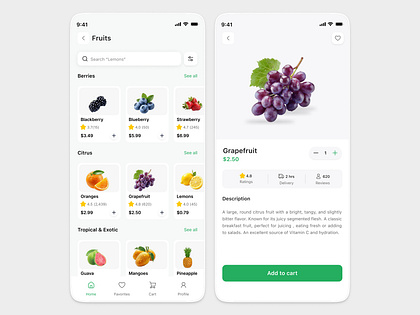 Fresh Basket — Grocery App UI Design