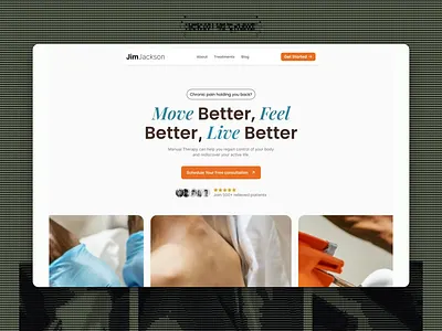 Osteopathy Clinic - Manual Treatment clinic osteopathy ui web design