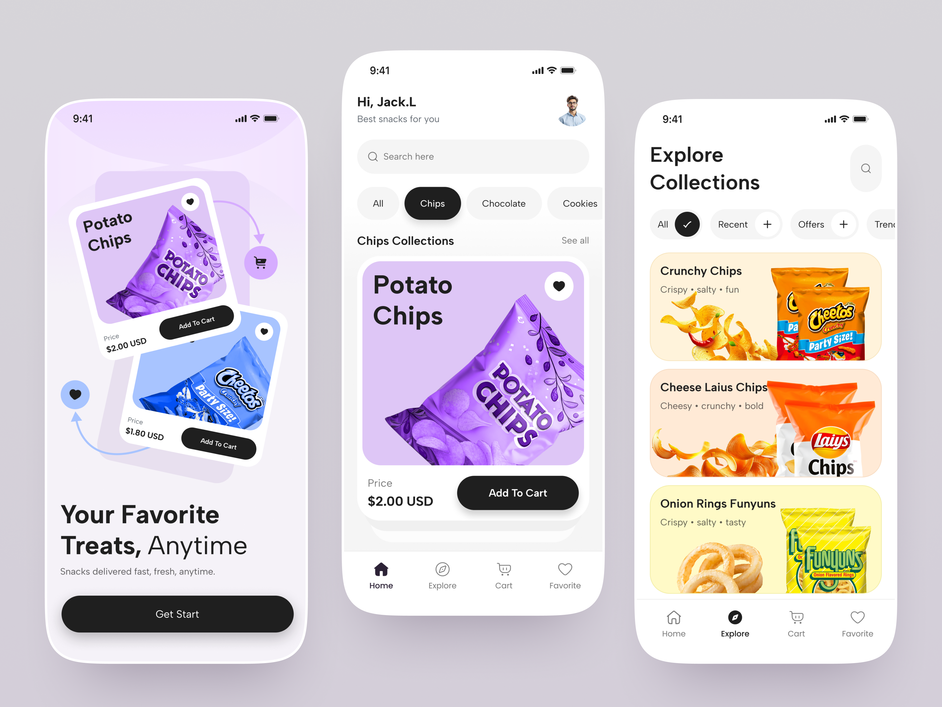 Snacks Ordering Mobile App
