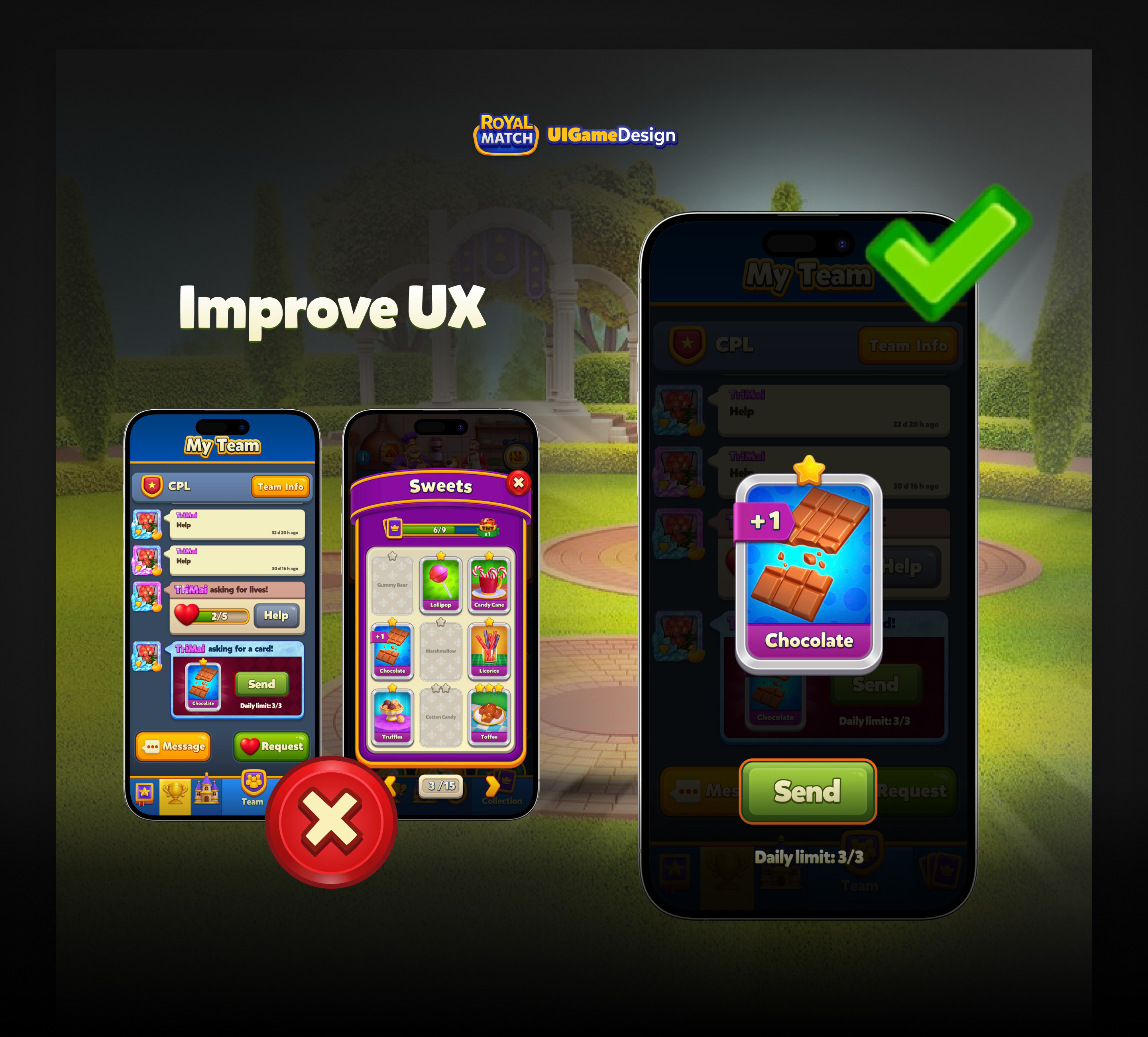 Redesigning Card Sharing Flow | UX Design figma game game design mobile app royal match ui ui game uiux design ux ux flow