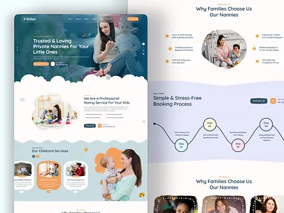 Child Care Landing Page child care landing page childcare cleanui daycare designinspiration education kids kindergarten landingpage minimal modern mother child care landing page preschool uidesign uiux uxdesign webdesign websitedesign