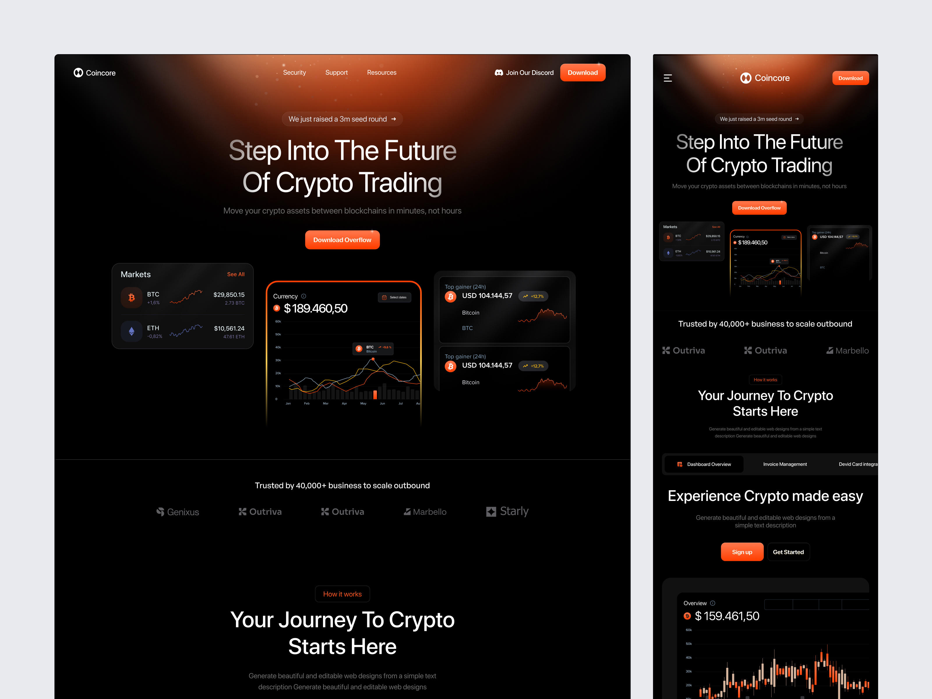 Example of Saas Landing Page Design