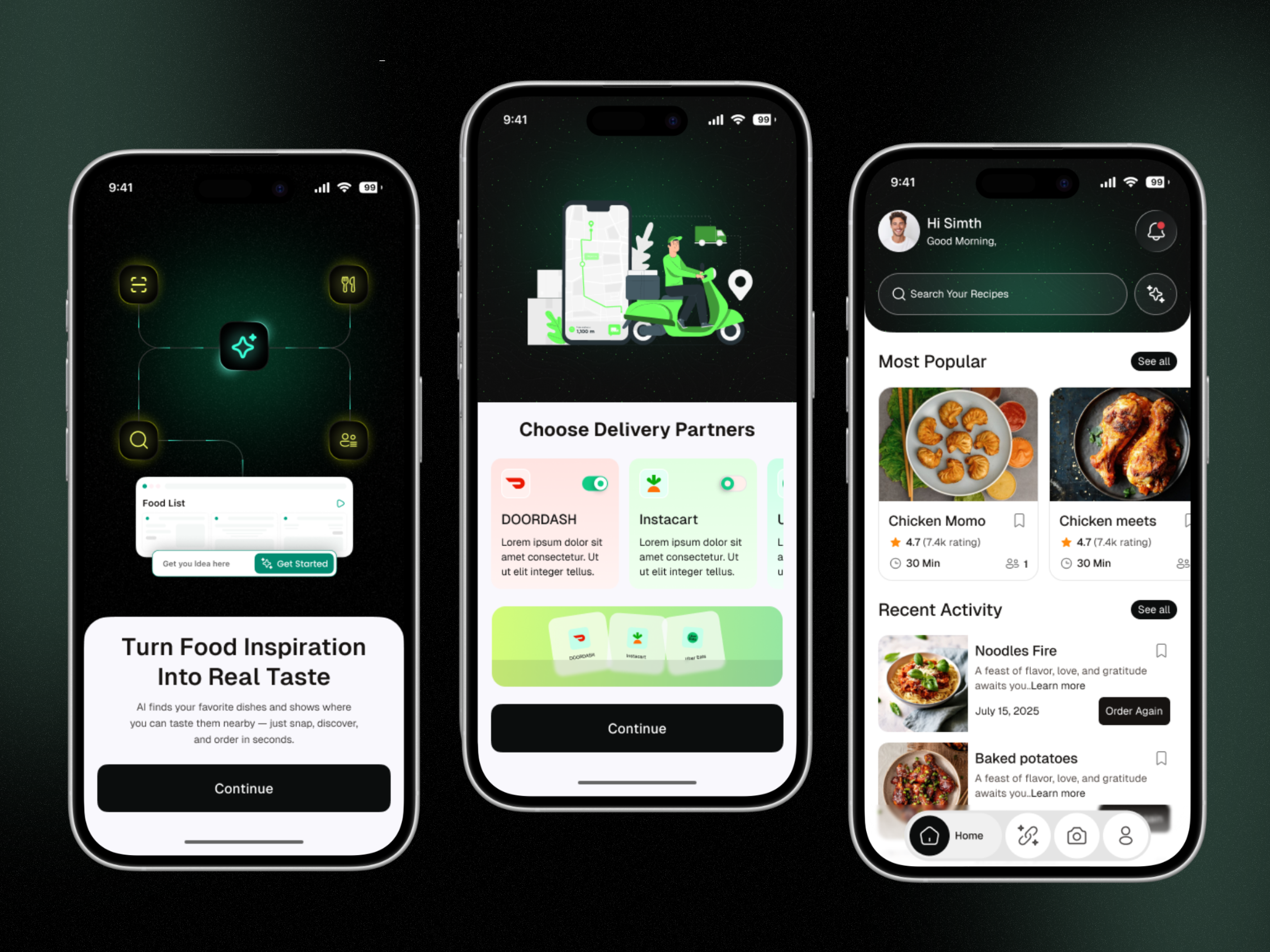 AI Food Finder & Delivery App Concept