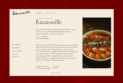 Elements | The Culinary Notes — Cookbook Guideline