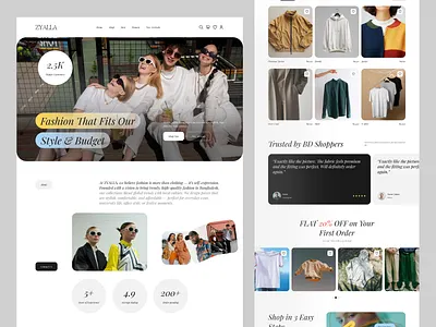 ZYAALLA - Fashion E-Commerce Website clothing fashion store high end fashion homepage landing page lookbook online shopping product cart shopify website website design webui woman fashion woocommerce