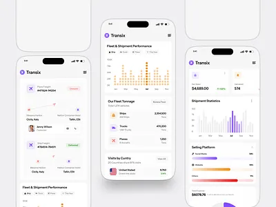 Logistics Fleet Management Mobile App app design application design application ui best ui design finance financial fintech mobile app mobile app design mobile ui modern app ui popular tracking app ui ui ux design ux