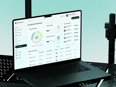 Pharmacy – Customer Overview SaaS Dashboard admin dashboard crm overview customer dashboard customer details data visualization health tech healthcare dashboard medical dashboard minimal pharmaceutical pharmacy pharmacy management pharmacy web app recent customers saas dashboard uiux web web app web app design web design