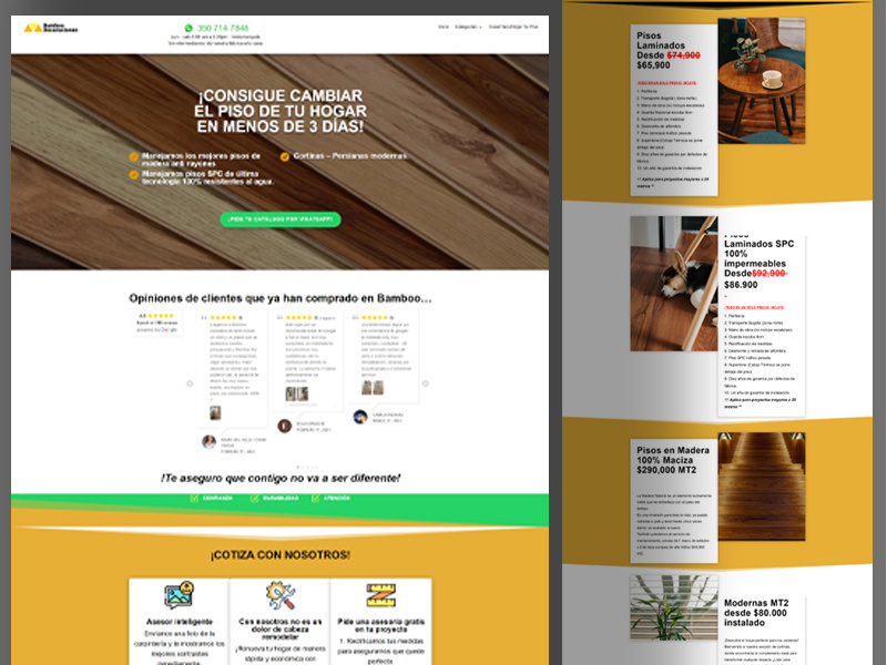 🏠 Bamboo Flooring Website Design css design html illustration ui web design web development website design website redesign wordpress