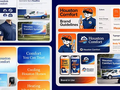 HVAC Brand System Explorations brand id branding design figma graphic design hvac brand hvac branding hvac graphic design hvac id hvac logo logo