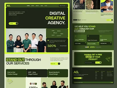Digital Creative Agency Website — Landing Page (CRO-Focused) agency website animation cro landingpage portfolio productdesign responsive typography ui uidesign uxdesign