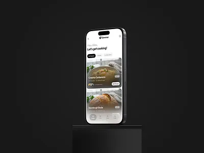 Simmer ai app ai food recipe app design cooking food food app food making minimal mobile app design mobile ui product receipe making recipe recipe cooking recipe making ui ui design ui ux ux