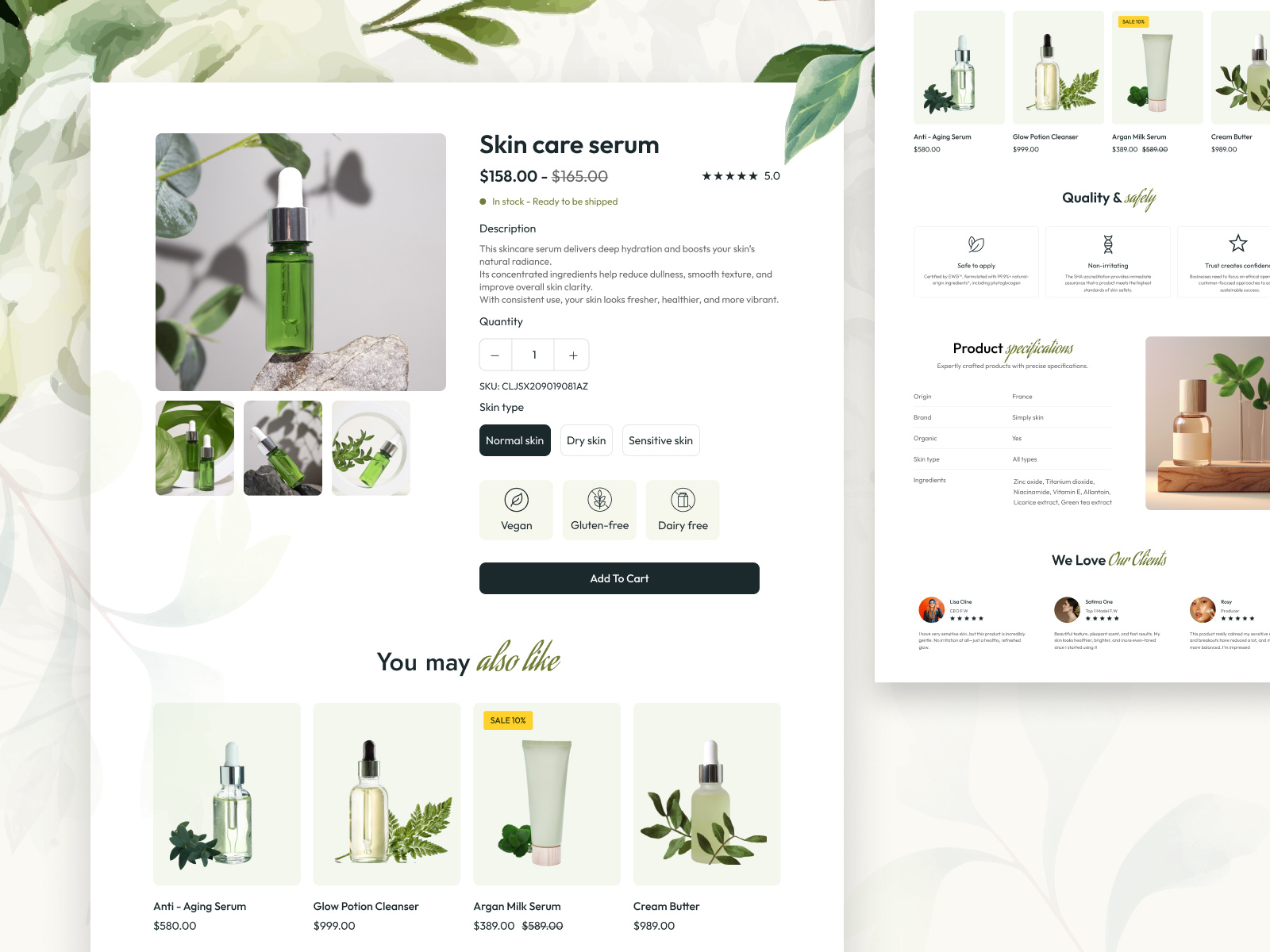Product Page design illustration ui ux