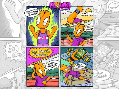 FLOWKI COMIC SERIES comic illustration illustrator illustroboystudio mascot popart