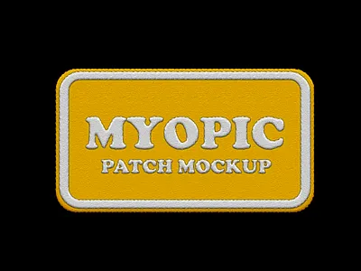 Patch Dynamic Mockup (Photoshop) apparel mockup branding branding design clothing mockup embroidered patch embroidery mockup fabric mockup logo mockup myopic style textile design woven patch