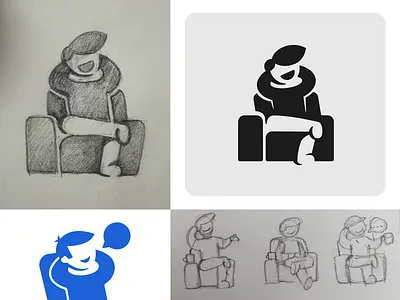 Man in chair logo brand brand design brand designer branddesign branding branding design branding designer brandingdesign brandingdesigner logo logo design logo designer logodesign logodesigner logotype man man logo negative space negative space logo therapist logo