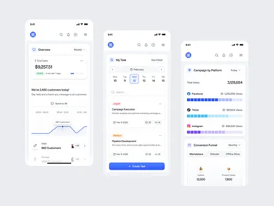 Momentum - Sales & Marketing Dashboard Mobile Responsive analytics analytics dashboard b2b chart clean dashboard ios app marketing mobile mobile app modern product design responsive saas sales sales marketing sales dashboard startup ui design uiux