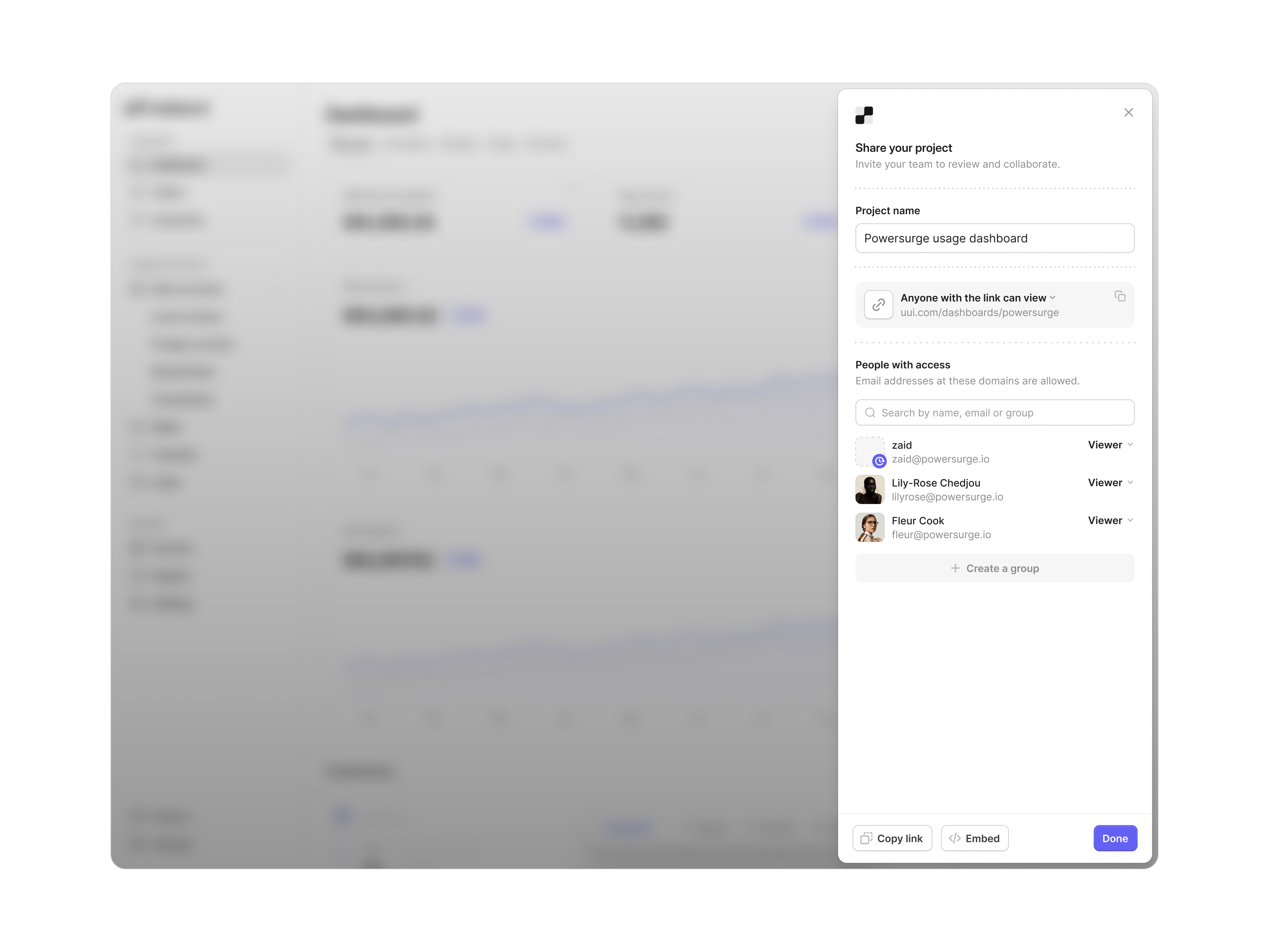 Share your project — Untitled UI